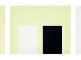 an image of a black and white painting on a white wall
