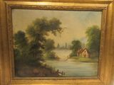 a picture of a painting on the wall of a house