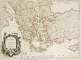 une vieille carte de l'Empire romain sur laquelle figure l'image d'un homme à cheval