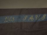 a close up of a piece of cloth with numbers on it