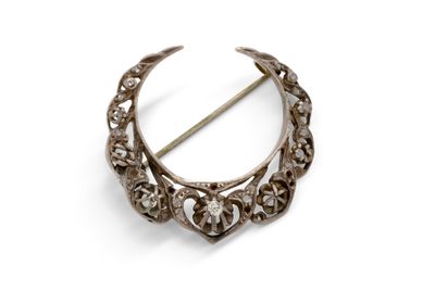 Elément de boche “Croissant” Diamants taille rose et taille …