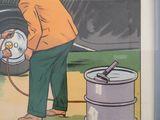 a picture of a man washing a car with a hose