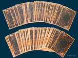 a lot of cards that are sitting on a table