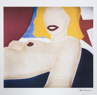 une image représentant un tableau d'une femme avec une étoile en arrière-plan