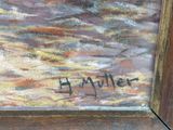 an image of a painting of a dog with a name written on it