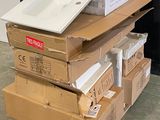 a stack of boxes and a tray on top of each other