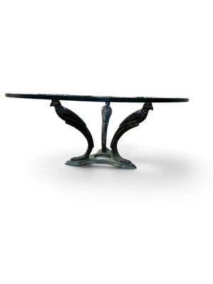 a close up of a table on a white background with a white background