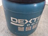 a blue tank with a black lid on it