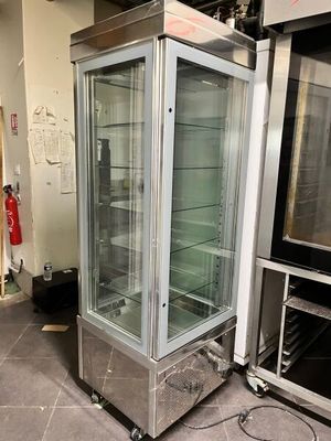 an image of a commercial display case in a kitchen