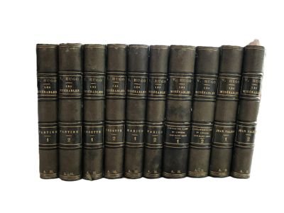 VICTOR HUGO. Les misérables. 10 tomes de 1863