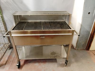 Barbecue en inox sur roulettes POLITEC type B1150 - Photo 1