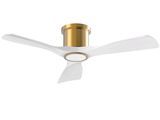 un gros plan d'un ventilateur de plafond équipé d'une lampe