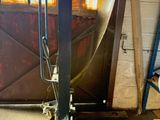 a picture of a fork lift truck in a garage