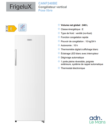 a picture of a refrigerator that is white and has the words frigitx on it