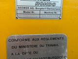 the label on the side of a yellow machine that says seewer rond