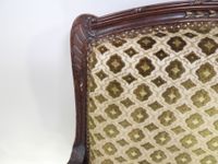 Fauteuil à la reine en bois mouluré, sculpté et peint, le do… (photo 2)