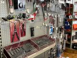 many tools on the shelves in the store
