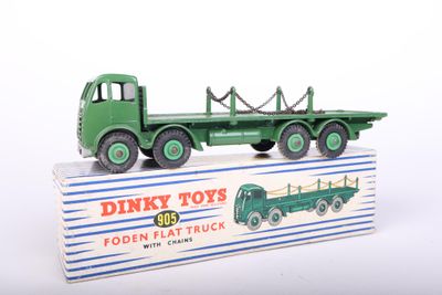 a green toy truck with a box on the back