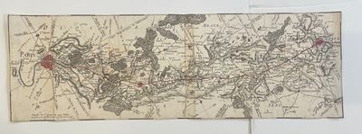 an old map hanging on the wall of a room