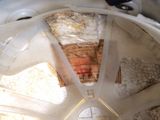 a picture of a view of a building from the inside