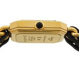 an image of a close up of a wrist watch with a chain around it