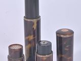 several different types of tortoises are displayed on a white surface