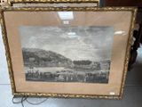 une photo d'une photo d'un tableau dans un cadre doré