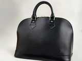 Sac Speedy Louis Vuitton en cuir Epi noir
