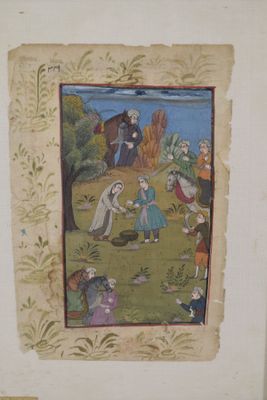 a picture of a painting on the wall of a room