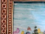 a picture of a picture of a beach scene in a picture frame