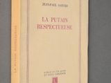 the cover of the book la pitain respecteuse is shown on a gray surface