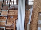 a ladder leaning up against a wall in a room