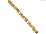 un bracelet en or jaune 18 carats avec un fermoir serti de diamants