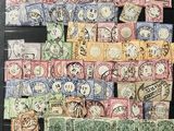a collection of stamps and stamps from different countries