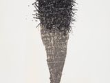 an image of a black and white photograph of a brush
