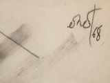 an image of a drawing of a cross on a piece of paper with the word peace written on it