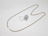 gros plan d'un collier auquel est attachée une étiquette