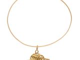 un gros plan sur un collier en or orné d'un canon