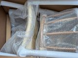 a cardboard box filled with a bunch of items