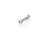 a close up of a silver ring on a white background