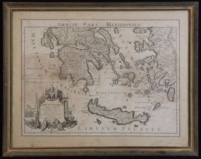 une vieille carte de l'île de Guernesey datant du milieu du XVIIIe siècle