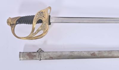 two swords that are laying side by side on a white surface