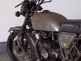 a motorcycle that is parked in a garage