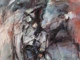 an image of a painting of a horse with a rider on it