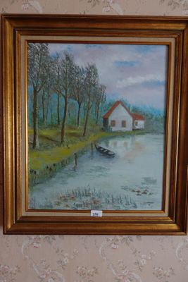 a picture of a painting hanging on the wall of a room
