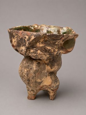 une image représentant un vase contenant une plante, posé sur un support