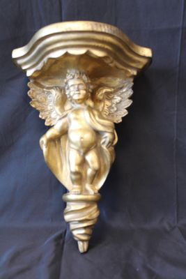 Console en bois doré, ange