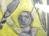a painting of a woman holding a knife in her hand