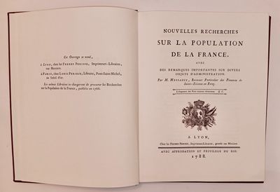 (Economie politique) MESSANCE (M) Nouvelles Recherches sur l…