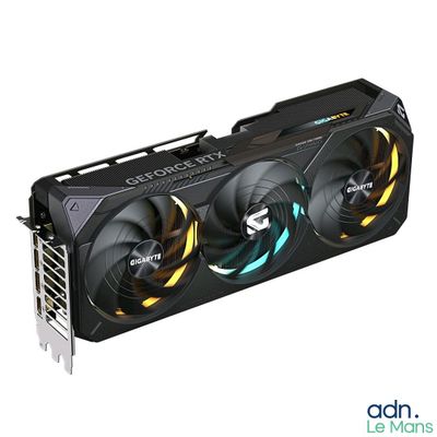 a close up of a video card on a white background